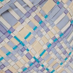 Pre Owned Salvatore Ferragamo Woven Grosgrain Ribbon Tote