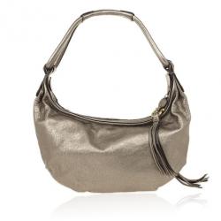Pre Owned Salvatore Ferragamo Leather Metallic Small Hobo