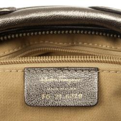 Pre Owned Salvatore Ferragamo Leather Metallic Small Hobo