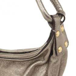 Pre Owned Salvatore Ferragamo Leather Metallic Small Hobo
