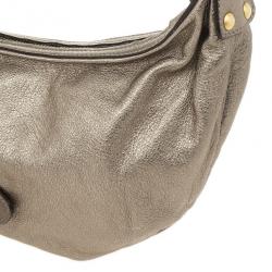 Pre Owned Salvatore Ferragamo Leather Metallic Small Hobo