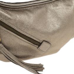 Pre Owned Salvatore Ferragamo Leather Metallic Small Hobo