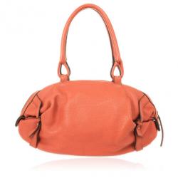 مملوكة مسبقًا Salvatore Ferragamo Orange Pebbled Leather Satchel