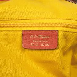 مملوكة مسبقًا Salvatore Ferragamo Orange Pebbled Leather Satchel