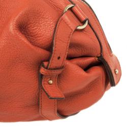 مملوكة مسبقًا Salvatore Ferragamo Orange Pebbled Leather Satchel