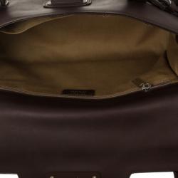 Pre Owned Salvatore Ferragamo Brown Logo Satchel