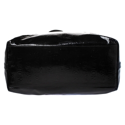 مملوكة مسبقًا Salvatore Ferragamo Black Patent Leather Shopper Tote