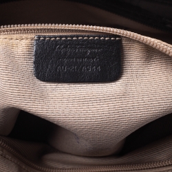 مملوكة مسبقًا Salvatore Ferragamo Black Patent Leather Shopper Tote