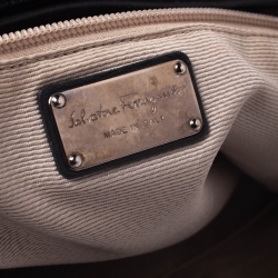 مملوكة مسبقًا Salvatore Ferragamo Black Patent Leather Shopper Tote