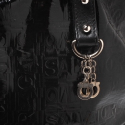 مملوكة مسبقًا Salvatore Ferragamo Black Patent Leather Shopper Tote