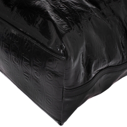 مملوكة مسبقًا Salvatore Ferragamo Black Patent Leather Shopper Tote