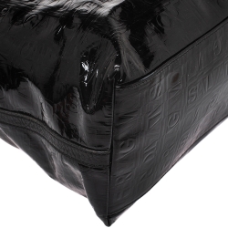 مملوكة مسبقًا Salvatore Ferragamo Black Patent Leather Shopper Tote