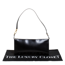 Pre Owned Salvatore Ferragamo Black Leather Baguette Bag