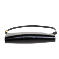 Pre Owned Salvatore Ferragamo Black Leather Baguette Bag