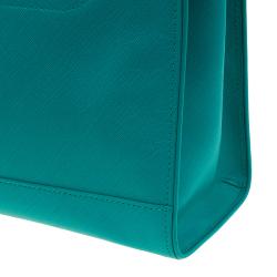 Pre Owned Salvatore Ferragamo Green Leather Medium Briana Tote