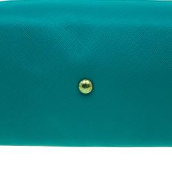 Pre Owned Salvatore Ferragamo Green Leather Medium Briana Tote
