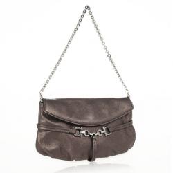 مملوكة مسبقًا Salvatore Ferragamo Bronze Leather Clutch