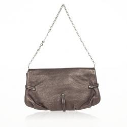 مملوكة مسبقًا Salvatore Ferragamo Bronze Leather Clutch