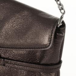 مملوكة مسبقًا Salvatore Ferragamo Bronze Leather Clutch