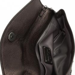 مملوكة مسبقًا Salvatore Ferragamo Bronze Leather Clutch