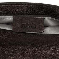 مملوكة مسبقًا Salvatore Ferragamo Bronze Leather Clutch