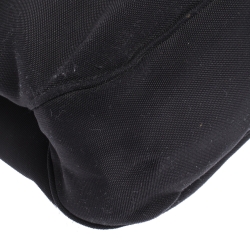 Pre Owned Salvatore Ferragamo Black Fabric and Leather Shoulder Bag