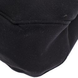 Pre Owned Salvatore Ferragamo Black Fabric and Leather Shoulder Bag