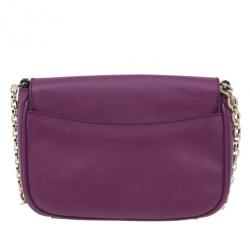 مملوكة مسبقًا حقيبة كروس سالفاتوري فيراغامو جانسيني إيكونا فيت باريس جلد سافيانو بنفسجي