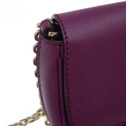 مملوكة مسبقًا حقيبة كروس سالفاتوري فيراغامو جانسيني إيكونا فيت باريس جلد سافيانو بنفسجي