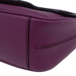 مملوكة مسبقًا حقيبة كروس سالفاتوري فيراغامو جانسيني إيكونا فيت باريس جلد سافيانو بنفسجي