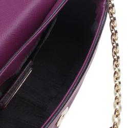 مملوكة مسبقًا حقيبة كروس سالفاتوري فيراغامو جانسيني إيكونا فيت باريس جلد سافيانو بنفسجي