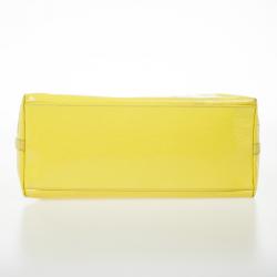 Pre Owned Salvatore Ferragamo Patent Yellow Tote 