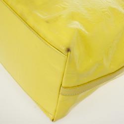 Pre Owned Salvatore Ferragamo Patent Yellow Tote 