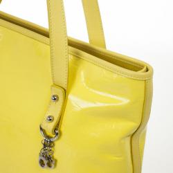 Pre Owned Salvatore Ferragamo Patent Yellow Tote 