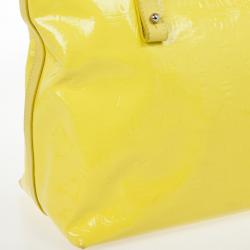 Pre Owned Salvatore Ferragamo Patent Yellow Tote 