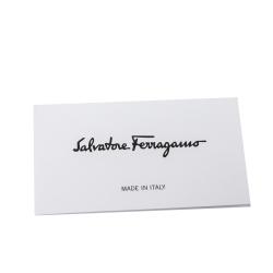 Pre Owned Salvatore Ferragamo Black Leather Gancio City Wallet on Chain