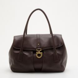 مملوكة مسبقًا Salvatore Ferragamo Leather Flap Front Top Handle Bag