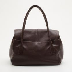 مملوكة مسبقًا Salvatore Ferragamo Leather Flap Front Top Handle Bag
