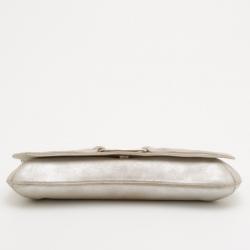 Pre Owned Salvatore Ferragamo Silver Pochette Shoulder Bag