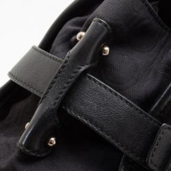 Pre Owned Salvatore Ferragamo Black Logo Satchel