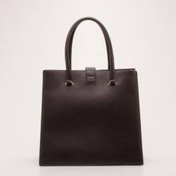 Pre Owned Salvatore Ferragamo Black Malina North South Tote