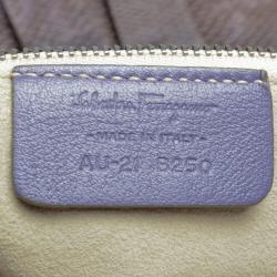 Pre Owned Salvatore Ferragamo Perla Large Python Clutch