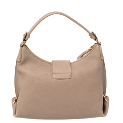 Pre Owned Salvatore Ferragamo Nude Beige Leather Fanisa Hobo