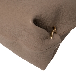 Pre Owned Salvatore Ferragamo Nude Beige Leather Fanisa Hobo