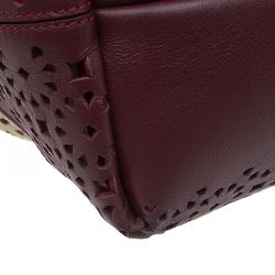 مملوكة مسبقًا Salvatore Ferragamo Multicolor Leather Laser Cut Shopper Tote