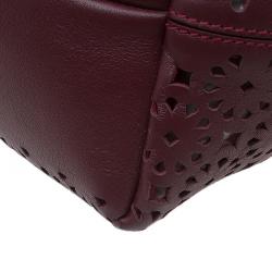 مملوكة مسبقًا Salvatore Ferragamo Multicolor Leather Laser Cut Shopper Tote