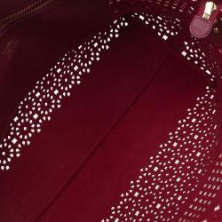 مملوكة مسبقًا Salvatore Ferragamo Multicolor Leather Laser Cut Shopper Tote