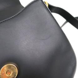 مملوكة مسبقًا Salvatore Ferragamo Black Leather Gancini Shoulder Bag
