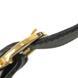 مملوكة مسبقًا Salvatore Ferragamo Black Leather Gancini Shoulder Bag