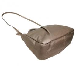 Pre Owned Salvatore Ferragamo Gold Leather Vara Bow Tote